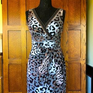 NEW! Hale Bob cotton stretch animal print cross-over size Medium
